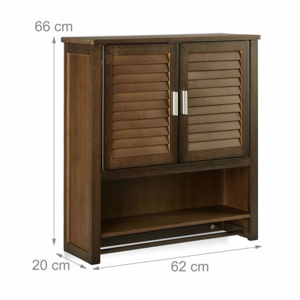 Armoire murale marron foncé LAMELL