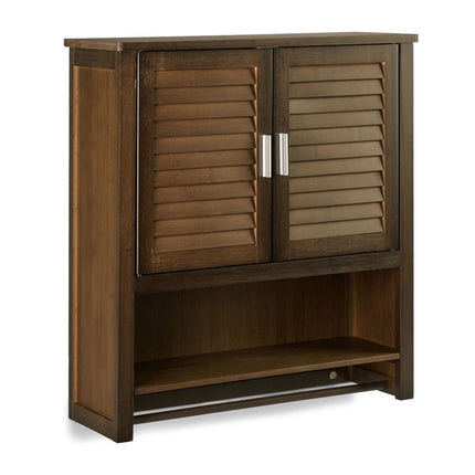 Armoire murale marron foncé LAMELL