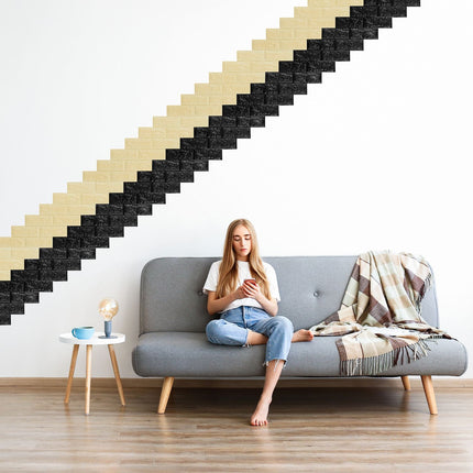 Ensemble de stickers muraux en brique, autocollants