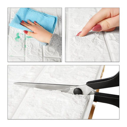 Ensemble de stickers muraux en brique, autocollants