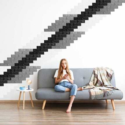 Ensemble de stickers muraux en brique, autocollants