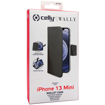 Wallet Case iPhone 13 Mini Schwarz