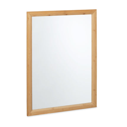 Miroir mural avec cadre en bambou
