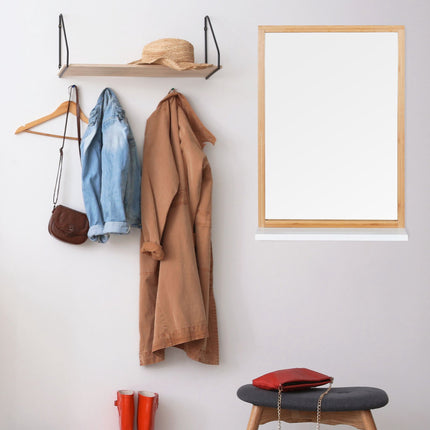 Miroir mural avec étagère