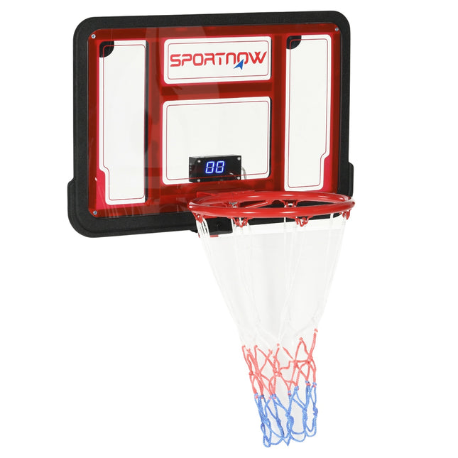 Panier De Basket, Panneau De Basket Avec Panier, Tableau D'Affichage Électronique, Anneau De Basket Pour Montage Mural, Y Compris Basket-Ball, Pompe À Ballon
