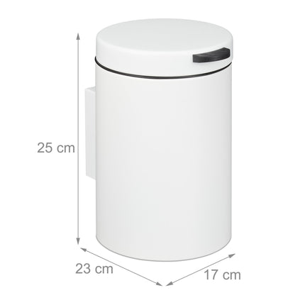 Wandmontierter Badezimmerbehälter 3 Liter