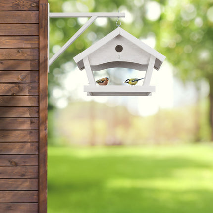 Wandmontiertes Vogelhäuschen weiß