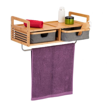 Étagère murale avec porte-serviettes
