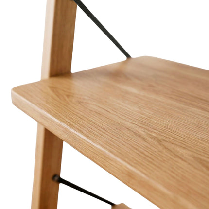 Leiterregal aus Walnussholz, 4-stufiges Anlehn-Design, 180 cm