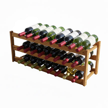 Casier à vin en noyer pour 24 bouteilles