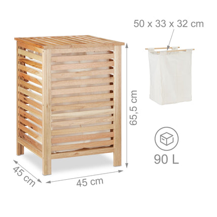 Wäschekorb aus Walnussholz