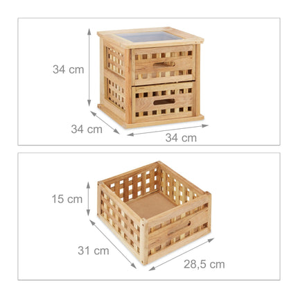 Table d'appoint en noyer avec 2 tiroirs