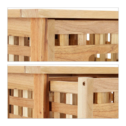 Table d'appoint en noyer avec 2 tiroirs