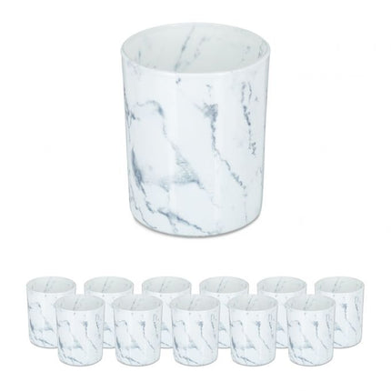 Lot de 12 supports de lumière chaude blancs