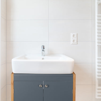Meuble sous-vasque avec cadre en bambou