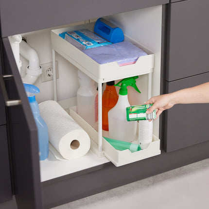 Étagère de lavabo avec 2 étagères