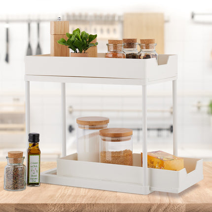 Étagère de lavabo avec 2 étagères