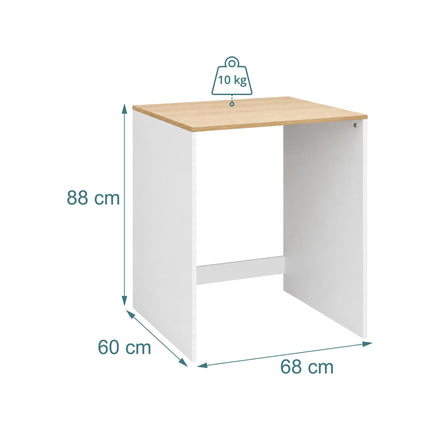 Meuble lave-linge avec étagère, blanc, bois d'ingénierie