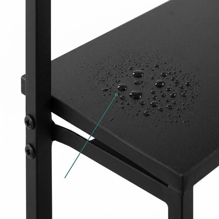 Étagère supérieure pour machine à laver, unité de rangement à 3 niveaux, noire