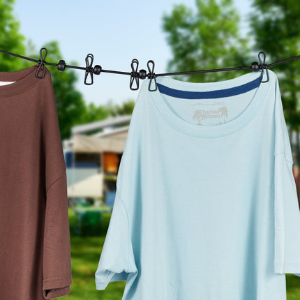 Corde à linge avec 12 pinces, lot de 3