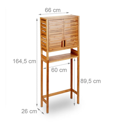 Meuble pour machine à laver en bambou