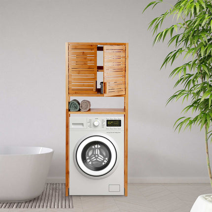 Meuble pour machine à laver en bambou
