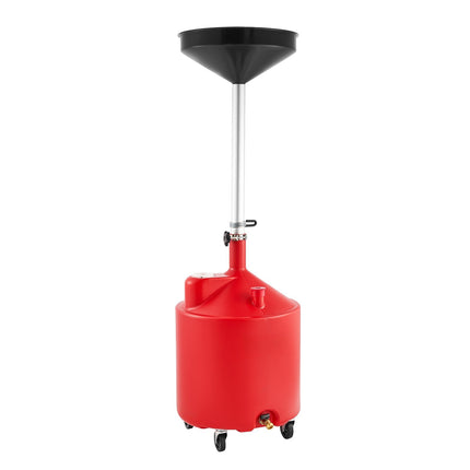 Waste Oil Drain Tank, 18 Gallon, Adjustable Height, Wheels