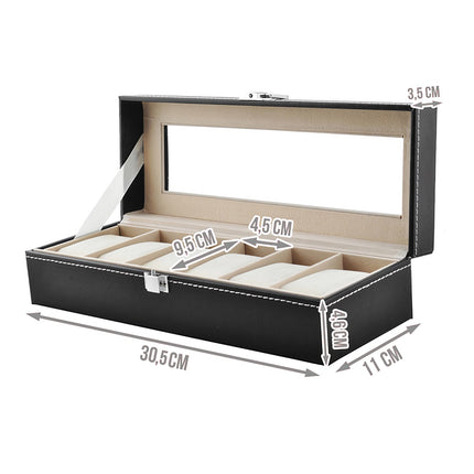 Organisateur de montres avec 6 compartiments
