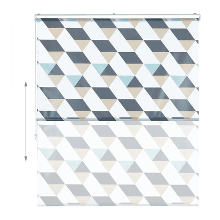 Wasserabweisendes Bad-Rollo, geometrisches Design