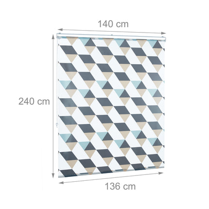Wasserabweisendes Bad-Rollo, geometrisches Design