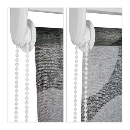Wasserabweisendes Bad-Rollo, graues Punkte-Design