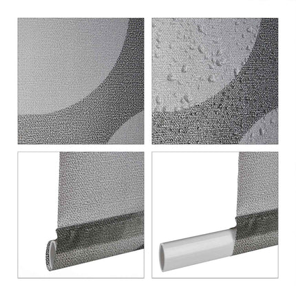 Wasserabweisendes Bad-Rollo, graues Punkte-Design
