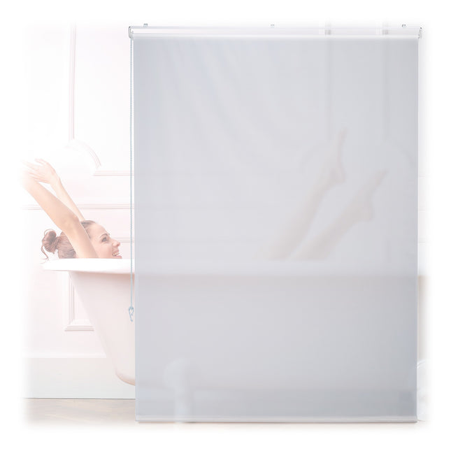 Wasserabweisendes Badezimmer-Rollos, durchscheinend weiß