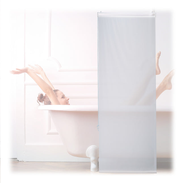 Wasserabweisendes Badezimmer-Rollo, Transluzent Weiß