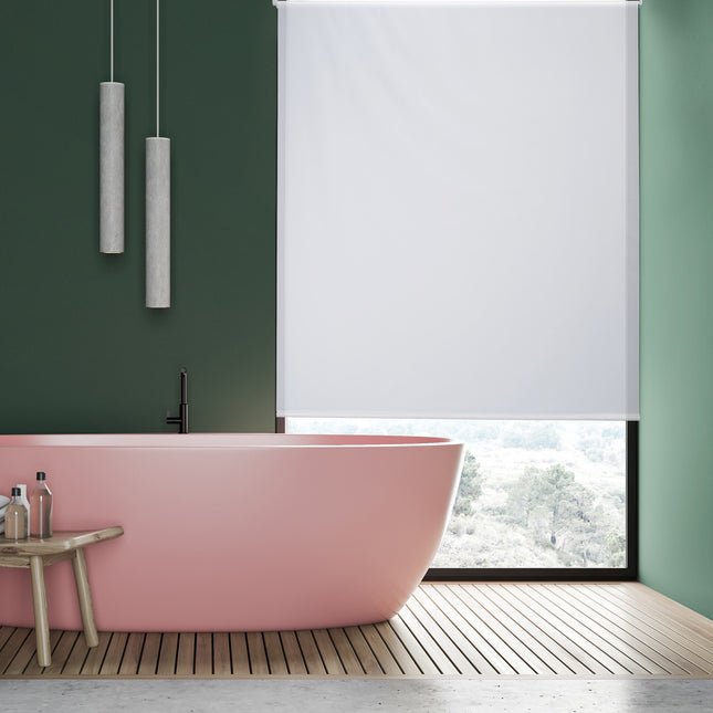 Wasserabweisendes Badezimmer-Rollo, Weiß, Lichtdurchlässig