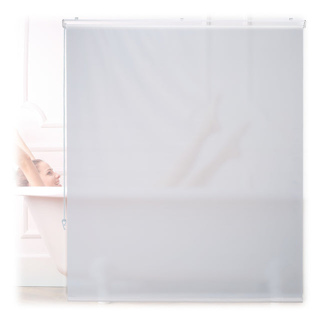 Wasserabweisendes Badezimmer-Rollo, Weiß, Lichtdurchlässig