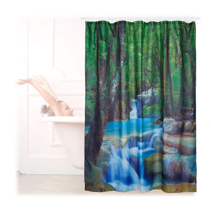 Waterfall shower curtain 200x180 cm