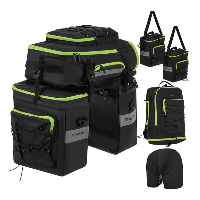 Sacoche de vélo étanche 65 L - Sacoche et sac à dos 3 en 1