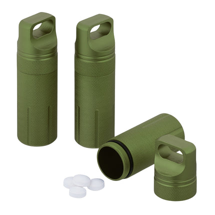 Capsules porte-clés étanches en aluminium - Lot de 3