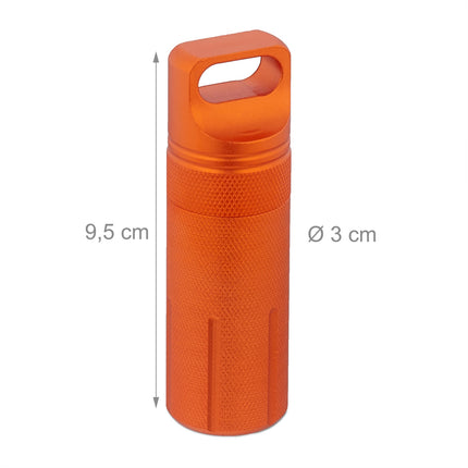 Capsules porte-clés étanches en aluminium, lot de 3
