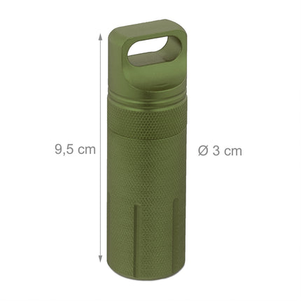 Capsules porte-clés étanches en aluminium - Lot de 3