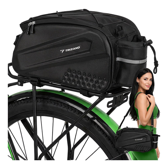 Sacoche de porte-bagages de vélo étanche, 10 L, réfléchissante