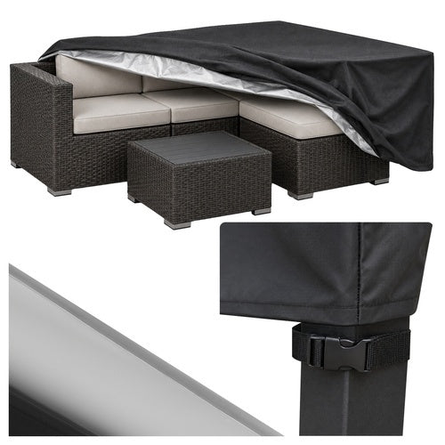 Housse imperméable pour mobilier de jardin 205 x 160 x 70 cm, résistante aux UV