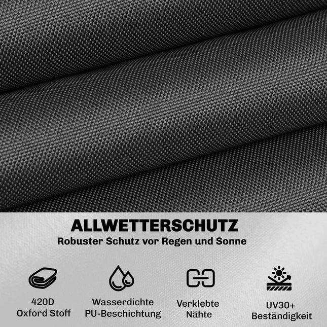 Housse imperméable pour mobilier de jardin, Oxford 420D, 125 x 125 x 74 cm