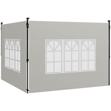 Ensemble de parois latérales étanches pour tonnelle, 3x3/3x6 m, blanches