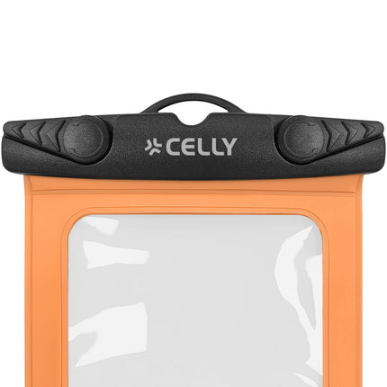Pochette étanche pour téléphone IPX8, compatible avec les téléphones jusqu'à 7 pouces, orange