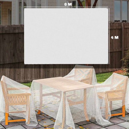 Bâche imperméable 4x6m, 140g/m², résistante aux UV avec œillets