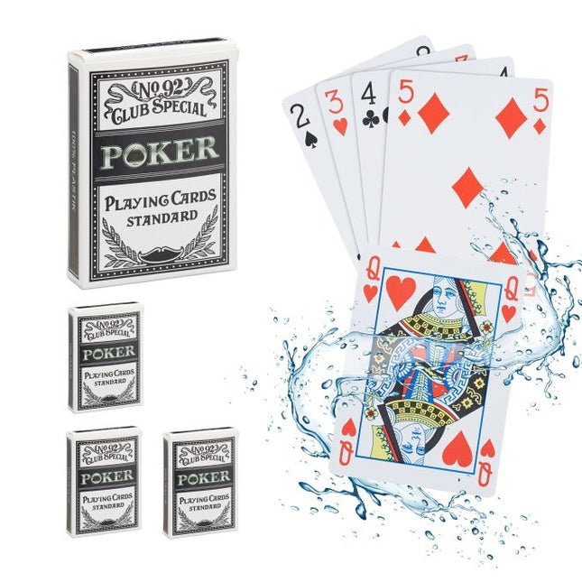Jeu de cartes imperméables 4 jeux