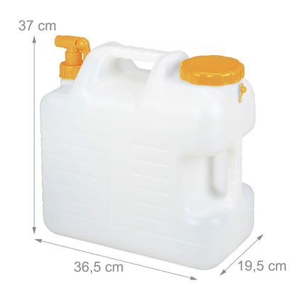 Wassertank mit Wasserhahn