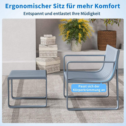 Ensemble de meubles d'extérieur 2 pièces résistant aux intempéries avec table